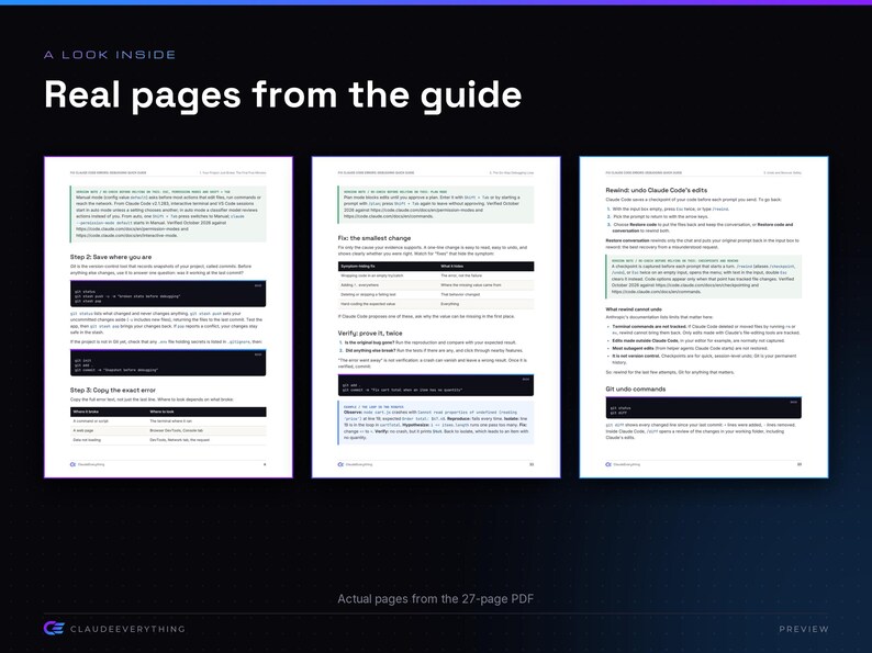 Claude Code Debugging Quick Guide PDF: Fix Errors, Bug Report Template and Checklist image 5