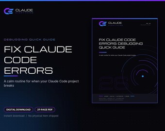 Claude Code Debugging Quick Guide PDF: Fix Errors, Bug Report Template and Checklist