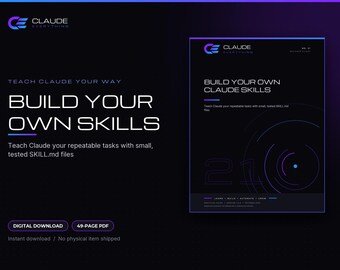 Build Your Own Claude Skills: Beginner SKILL.md Guide, Worked Examples, Testing Checklist PDF