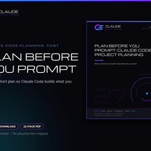 Claude Code Planning Guide PDF: Projectbeschrijvingsjabloon, Regels voor functionaliteiten, Checklist voor planningsmodus