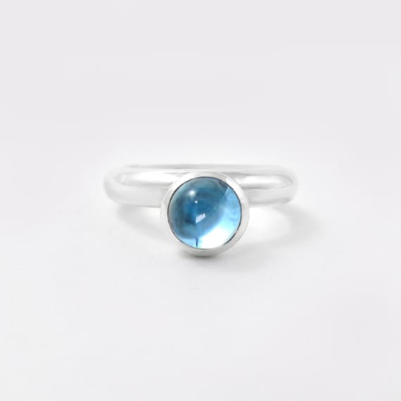 Blue topaz hotsell cabochon ring