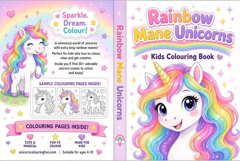 Eenhoorns kleurboek voor kinderen afbeelding 4