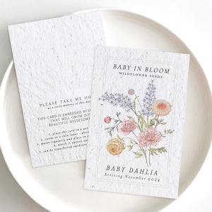 Cadeaux de graines de fleurs sauvages à planter growNOTES™, Cadeau de mariage fleurs sauvages, Cadeau nuptiale pour baby shower, Cadeau jardin botanique fard à joues, Cadeau unique