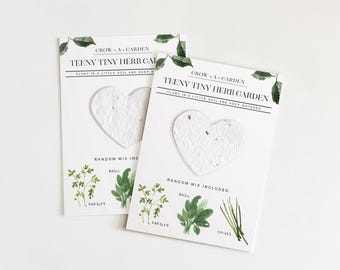 growNOTES™ Grow-A-Garden Teeny Tiny Tri-Herb Garden, Basil, Chives, Parsley, Herbs Plantable Seed Paper DIY Craft Gift for Kids, Friends