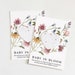 growNOTES™ Baby in Bloom Plantable Favor Cards, Grows Wildflowers, Baby Shower, Wallet Size Gift For Guests, Seed Packet, Botanical