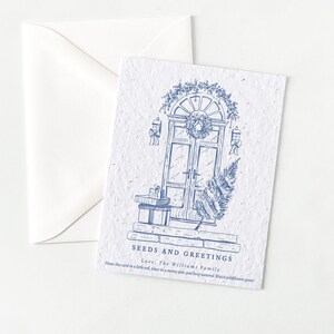 growNOTES™ Plantable Holiday Cards Personalized Seed Paper Christmas Cards Unique Flower Seeded Card Grows Wildflower Seeds and Greetings