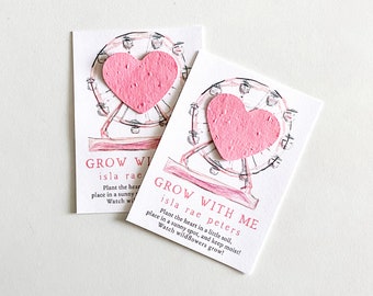 growNOTES™ Grow with Me Favor Cards, Birthday Favors, Ferris Wheel, Seed Paper, Plantable Favors, Party Favors, Wallet Size, #64
