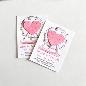 growNOTES™ Grow with Me Favor Cards, Birthday Favors, Ferris Wheel, Seed Paper, Plantable Favors, Party Favors, Wallet Size, #64