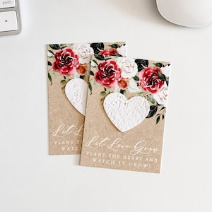 growNOTES™ Plantable Favor Cards, Grows Wildflowers, Seed Paper Packet, Wallet Size Guest Gift, Wedding Shower, Garden Kraft