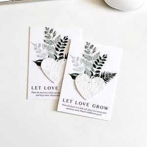 growNOTES™ Plantable Favor Cards, Grows Wildflowers, Seed Paper Packet, Wallet Size Guest Gift, Wedding Shower, Greenery Fern