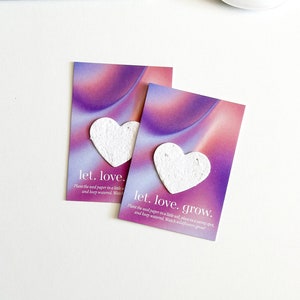 growNOTES™ Plantable Favor Cards, Grows Wildflowers, Seed Paper Packet, Wallet Size Guest Gift, Wedding Shower, Holigraphic