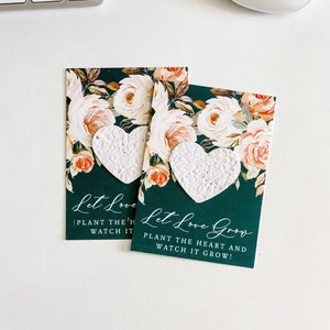 growNOTES™ Plantable Favor Cards, Grows Wildflowers, Seed Paper Packet, Wallet Size Guest Gift, Wedding Shower, Fall Emerald