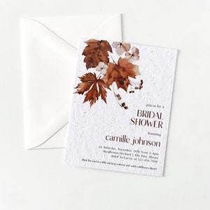 growNOTES™, faire-part d'automne feuillu, cartes à planter, carte de voeux en papier graine, cartes plates A2, enveloppes, fleurs sauvages respectueuses de l'environnement, 4,25 x 5,5 pouces