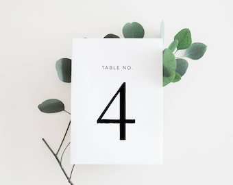 Classic Black and White Table Numbers, Big Gara, Printable Table Numbers, Table Decor, Instant Download