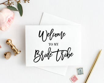 Bridesmaid Proposal, Digital Download, Welcome to my Bride Tribe, Printable Cards, Instant Download, Edit with Templett