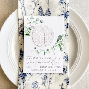 growNOTES™ Faith Plants the Seed Baptism Cards, Full Size, Christening, First Holy Communion, 3.5x5 Size, Seed Paper, Plantable, Favors