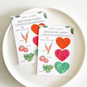 GrowNOTES™ Grow-A-Garden Mini jardin de légumes, carottes, tomates, laitue, papier pour graines à planter, cadeau d'artisanat pour les enfants, 10 carats