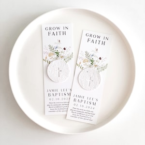 growNOTES™ Grow in Faith Bookmark Favor, with Plantable Seed Paper Attached, Communion, Christening, Seed Paper, Plantable Favors, Mailable