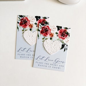 growNOTES™, Let Love Grow Plantable Favor Cards, Grows Wildflowers, Seed Paper Packet, Wallet Size Guest Gift, Wedding Shower, Garden Sky