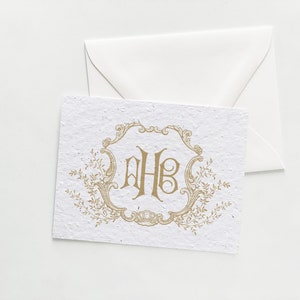 Personalized Monogram Plantable Notecards, Seed Paper, A2 Flat Cards Envelopes, Gift for Her, Couple, Wildflower, 4.25"x5.5" growNOTES™