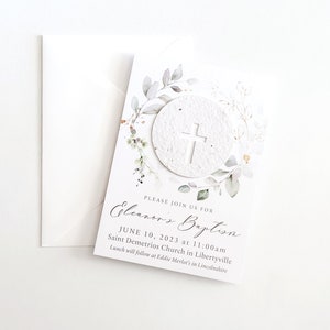 growNOTES™, Grow in Faith Mailing Card & Envelope, Baptism, Communion, Confirmation Invitations, Seed Paper, Plantable, 3.5"x5"