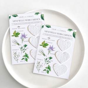 growNOTES™ Grow-A-Garden Mini Wellness Garden, Lavender, Chamomile, Basil, Peppermint, Chives, Herbs, Seed Paper Craft Gift for Kids, 10 CT