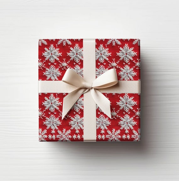 Christmas Kraft Paper Gift Wrapping Paper Wrap Box Snowflake Tree Desin  Packing