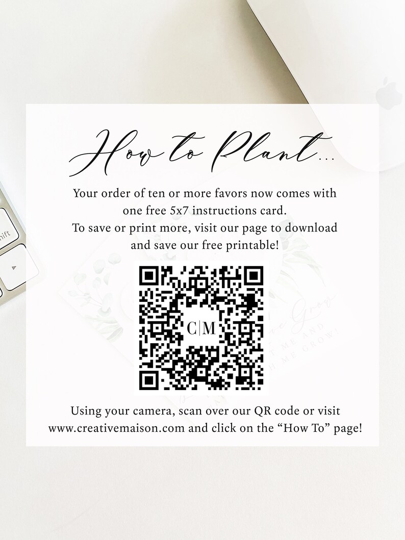 Let Love Grow Favor Cards Eucalyptus 2 Wedding Shower Favors Wallet Size Mini Seed Paper Cards Mailable Favor growNOTES\u2122 Plantable