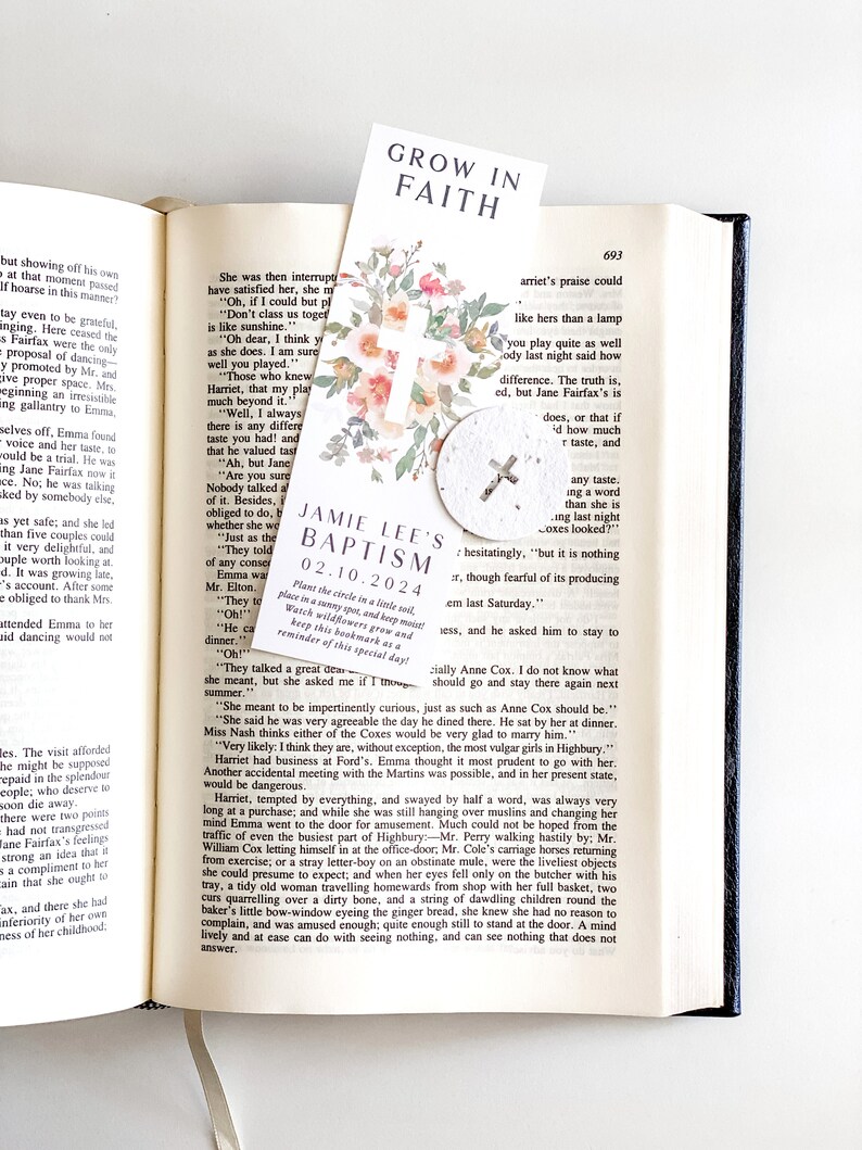 Grownotes™ Grow in Faith Bookmark Favor With Plantable Seed - Etsy