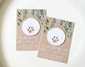 growNOTES™ Plantable Pet Memorial Card Seed Paper Pet Sympathy Gift For Friend Cat Lover Dog Lover Animal Loss Grief Cards