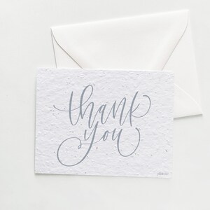 growNOTES™, Thank You Flat Notecards, Plantable Cards, Seed Paper, A2 Flat Cards, Envelopes, Eco-Friendly, Grows Wildflowers, 4.25"x5.5"