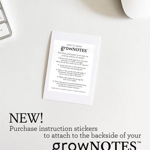 growNOTES™ Plantable Favor Cards, Grows Wildflowers, Seed Paper Packet, Wallet Size Guest Gift, Wedding, Shower, Botanical image 3