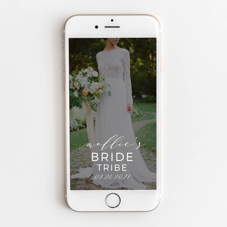 Custom Snapchat Filter, Bachelorette, Wedding Snapchat Filter, Wedding Snapchat GeoFilter, Personalized GeoFilter, Bride Tribe image 1
