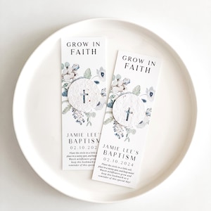 growNOTES™ Grow in Faith Bookmark Favor, with Plantable Seed Paper Attached, Communion, Christening, Seed Paper, Plantable Favors, Mailable