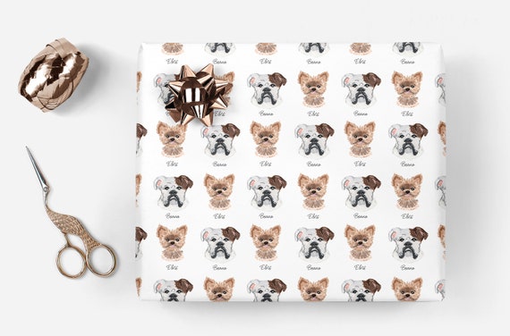 personalized dog wrapping paper