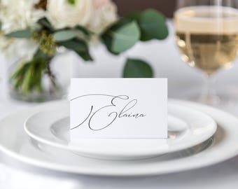 Calligraphy Place cards Style 4, Wedding Place Card, Event Place Cards, Printable