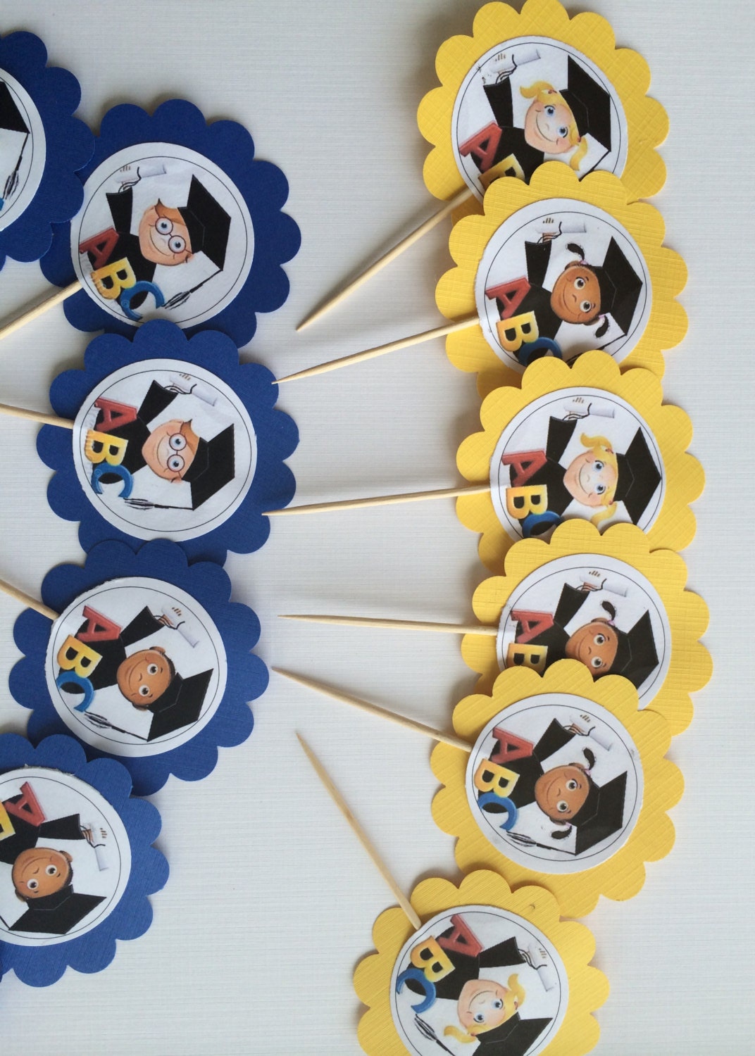 graduation cupcake toppers kindergarten preschool cupcake etsy