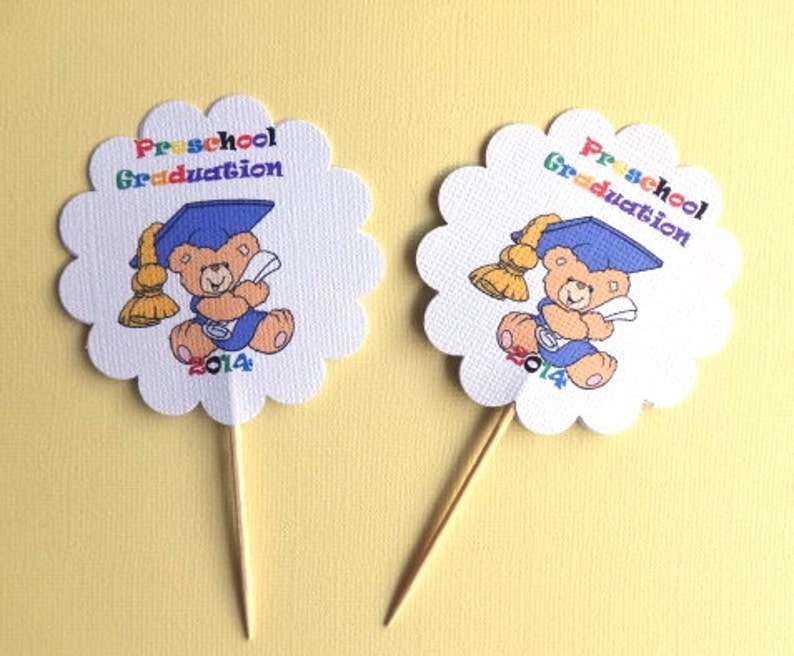preschool graduation cupcake topper preschool graduation