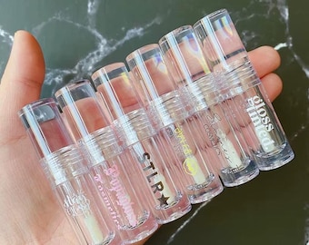 Tubos de brilho labial vazios em grande quantidade, 2,5 ml, mini recipientes transparentes com aplicador, embalagens para brilho labial no atacado, suprimentos para fazer brilho labial em casa.