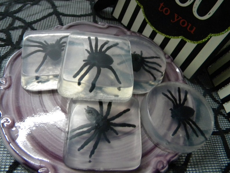 Spider Soap Favors / Halloween soap party favors image 4