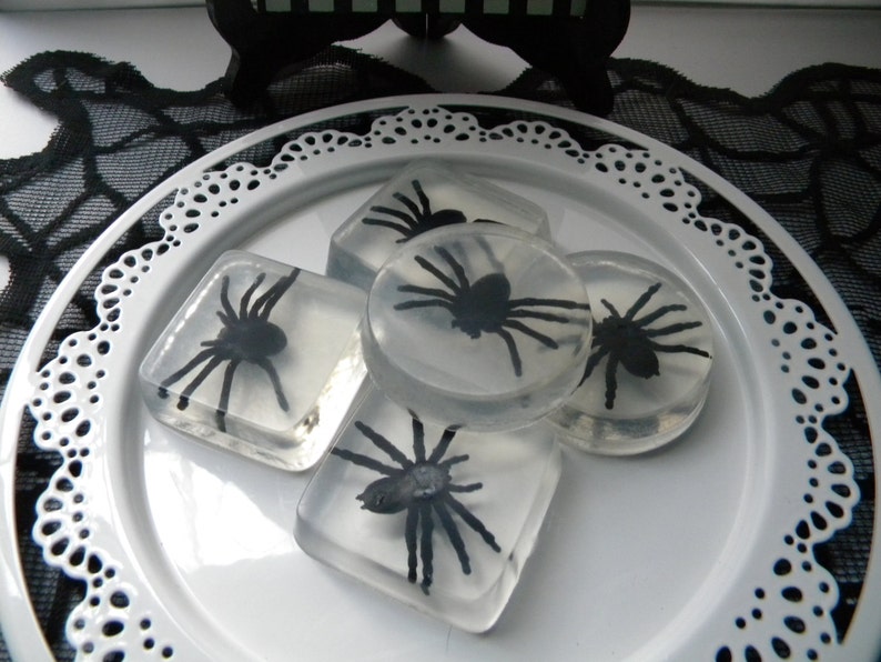 Spider Soap Favors / Halloween soap party favors image 2