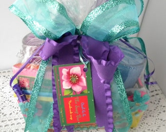 Fiesta theme soap and candle gift basket /  Any occasion gift / Birthday / Get well / Congrats