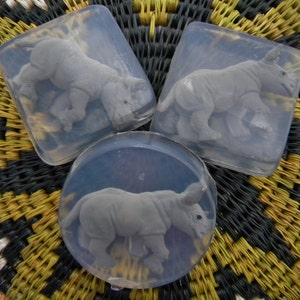 Rhino Soap favors / Baby Rhinoceros soap /  Bath Safari Decor