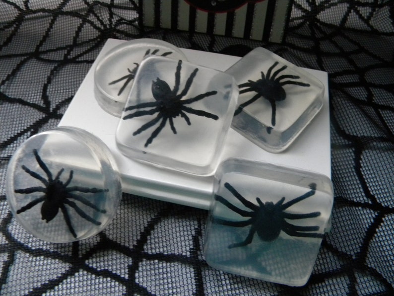 Spider Soap Favors / Halloween soap party favors image 3