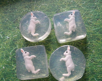 Rabbit soap favors / Artic Rabbit LTD / Easter rabbit toy soap / Bunny soap