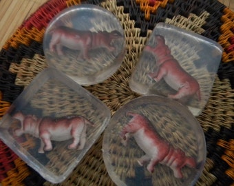 Hippo soap party favors Hippopotamus Toy soaps
