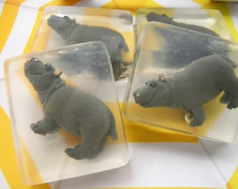 Hippo Soap / Baby hippo LTD/ Hippo party favors