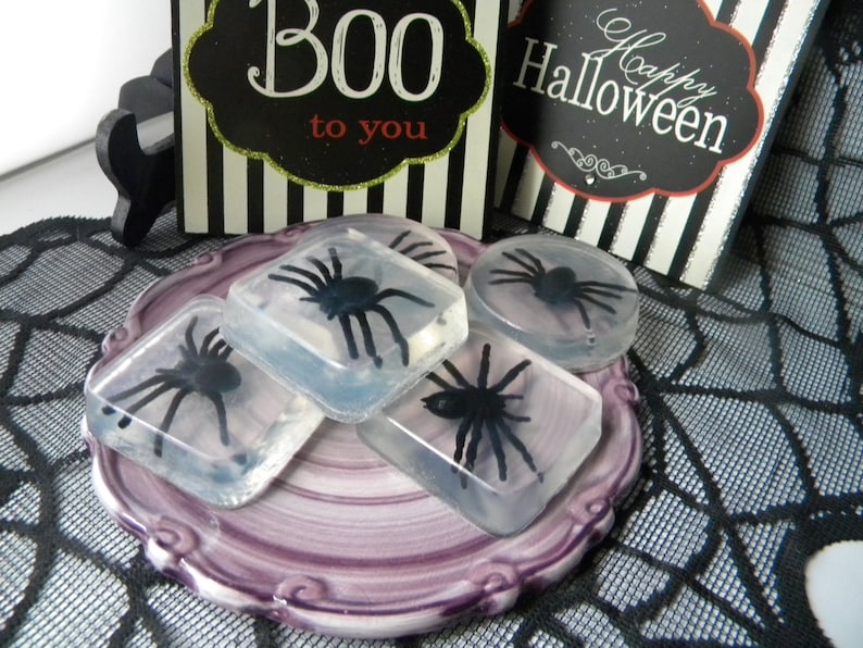 Spider Soap Favors / Halloween soap party favors image 5