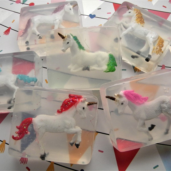 Unicorn soap party favors / Pony / Horse