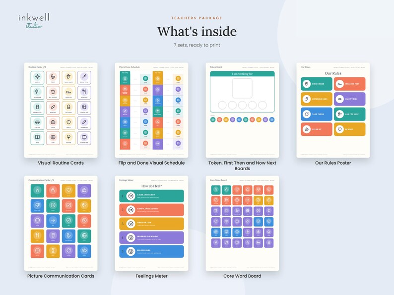 Visual Agile Boards Classroom Visual Schedule Printable, Special Ed Classroom Visuals ...